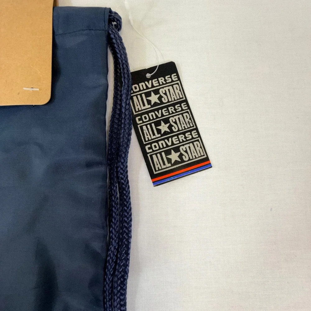 Converse‎ All Star Drawcord Bag Navy Blue Cinch Sack Gym Backpack New With Tags
